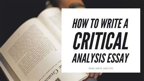 write  critical analysis essay youtube