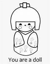 Doll Coloring Japanese Pages Pngitem sketch template