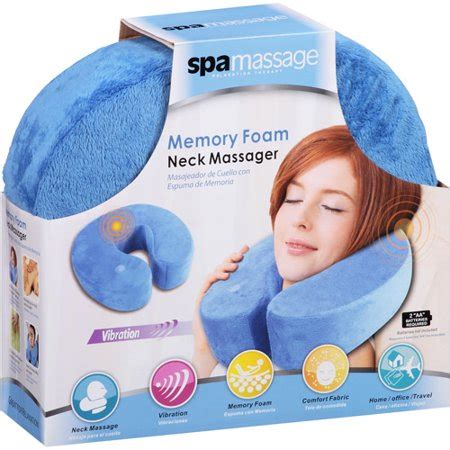 spa massage memory foam neck massager blue walmartcom