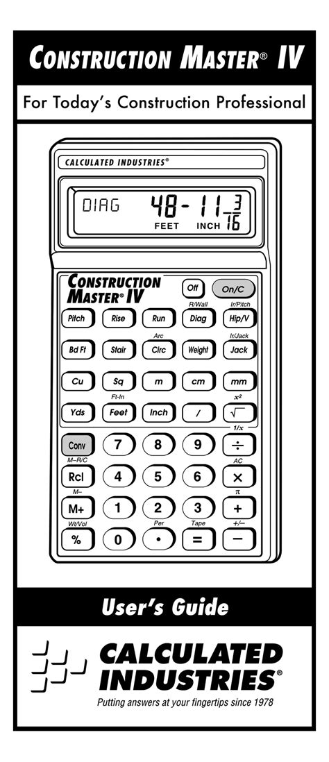 construction master  calculator manual calculator nbg