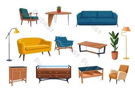 home furniture set png images eps   pikbest