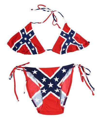 Confederate Battle Flag String Bikini
