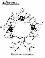 Coloring Christmas Wreath Pages Holiday Printable Wreaths Printables Thank Please Comments sketch template