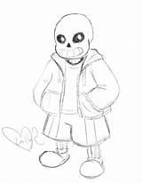 Sans Sketch Skeleton Coloring Pages Bad Undertale Time Deviantart Template sketch template