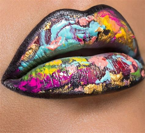 Make Up Lip Art Lips Painting Pop Art Lips