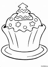 Coloring Pages Christmas Cake Book sketch template
