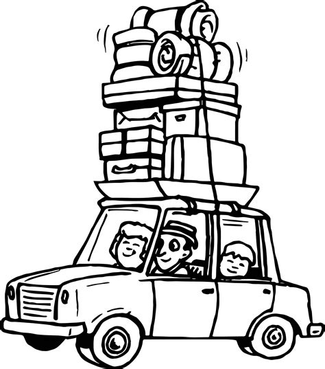 toy car family holiday coloring page wecoloringpagecom