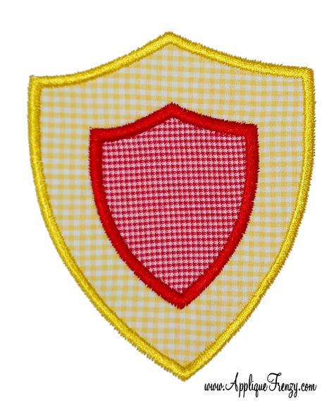 knight shield applique design