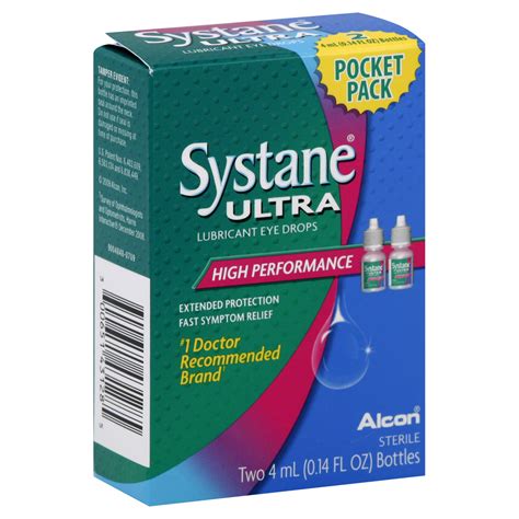 systane ultra eye drops lubricant high performance pocket pack