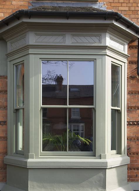 timber double glazed sash bay window bay window exterior windows exterior window design
