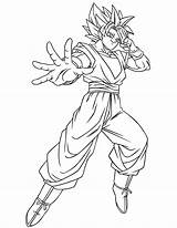 Goku Ssj Saiyan sketch template
