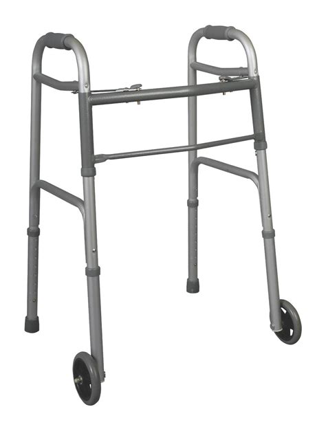 medline youth folding walker  individuals    front wheels lb weight capacity