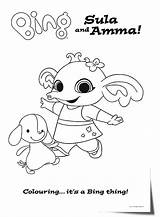 Bing Colouring Bunny Sheets Coloring Drawing Pages Sula Lineart Amma Getdrawings Cbeebies Choose Board Character sketch template