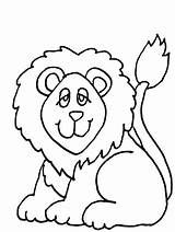 Pages Coloring Animals Lions Lion3 sketch template