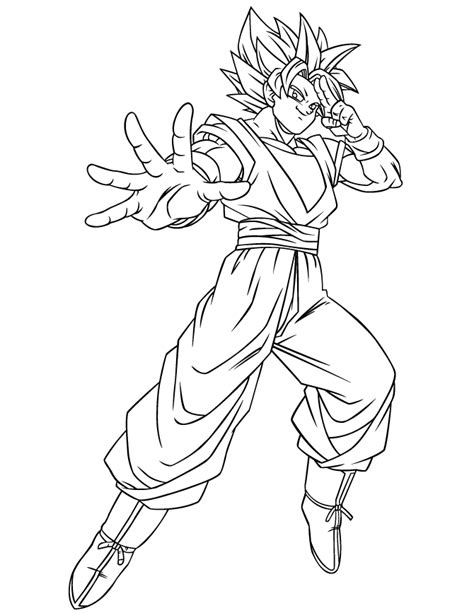 dragon ball gt goku ssj coloring page   coloring pages
