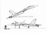 Sukhoi Flanker Hubert Cance sketch template