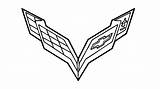 Corvette Logo Drawing Chevy Drawings Paintingvalley Emblem Logodix Draw sketch template