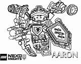 Aaron Coloring Knight Nexo Knights Pages Game Print sketch template