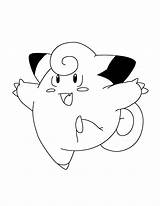 Clefairy Pokemon Coloring Pages Character Visit sketch template