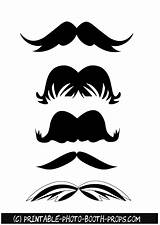 Printable Booth Moustaches Props sketch template
