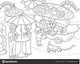 Amusement Pagine Divertimenti Coloritura Camion Alimento Guell Getcolorings sketch template