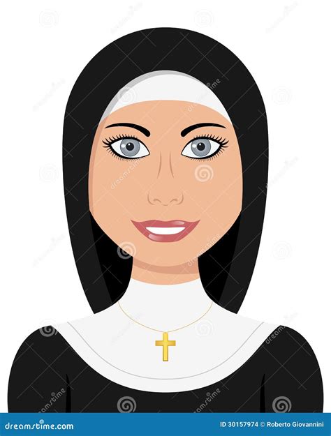 Nun Sister Christian Woman Stock Vector Illustration Of Girl 30157974