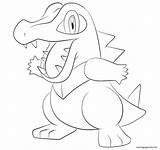 Totodile Lineart sketch template