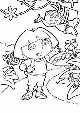 Dora Coloring Pages Boots sketch template