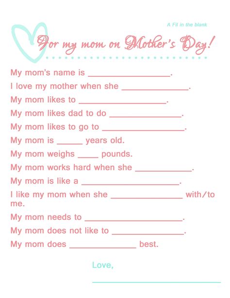 mothers day fill   blank confetti colored day designs  love