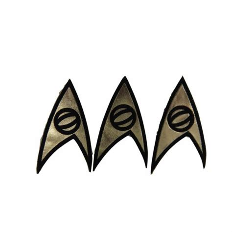 star trek series science logo insignia 3 tall embroidered patch set of