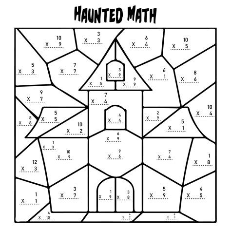 multiplication halloween worksheets printables