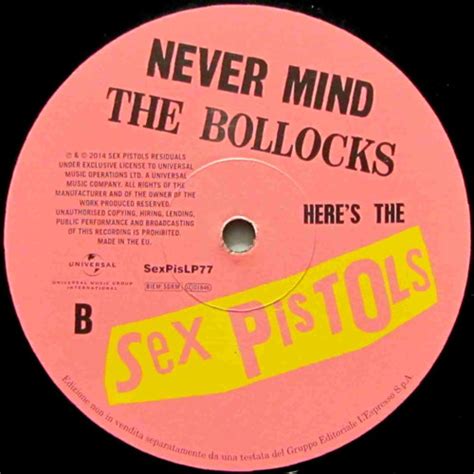 god save the sex pistols never mind the bollocks italy oved 136 re
