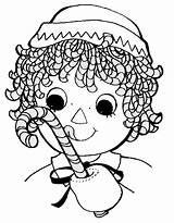 Raggedy Ann Coloring Pages Andy Cane Candy Sweet Netart Printable Print Color Getdrawings Getcolorings sketch template