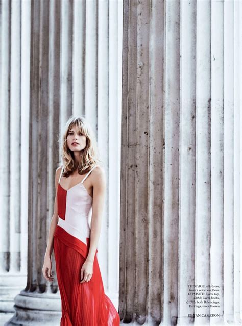 julia stegner is ‘the woman in red for harper s bazaar uk