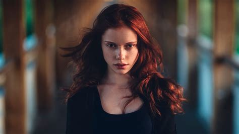 Wallpaper Face Women Outdoors Redhead Model Eyes Long Hair