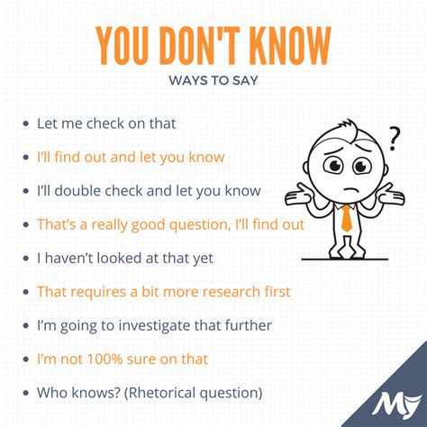 Other Ways To Say I Don T Know Myenglishteacher Eu Blog