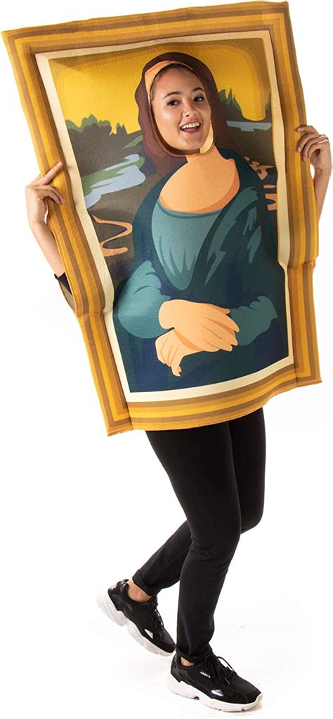 mona lisa halloween costume funny famous frame painting outfits