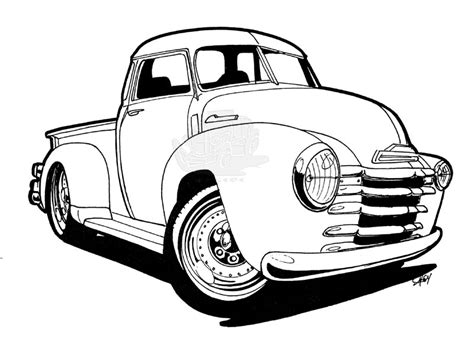 pickup truck outline drawing    clipartmag