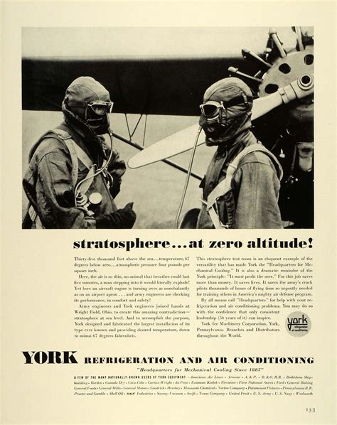 ad york ice machinery corp logo refrigeration air conditioning test retro ads