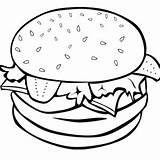 Coloring Chicken Nugget Hamburger Printable Pages Getcolorings Drawn Color sketch template