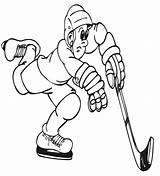Hockey Coloring Player Pages Clipart Book Skating Line Library Popular Speedy sketch template