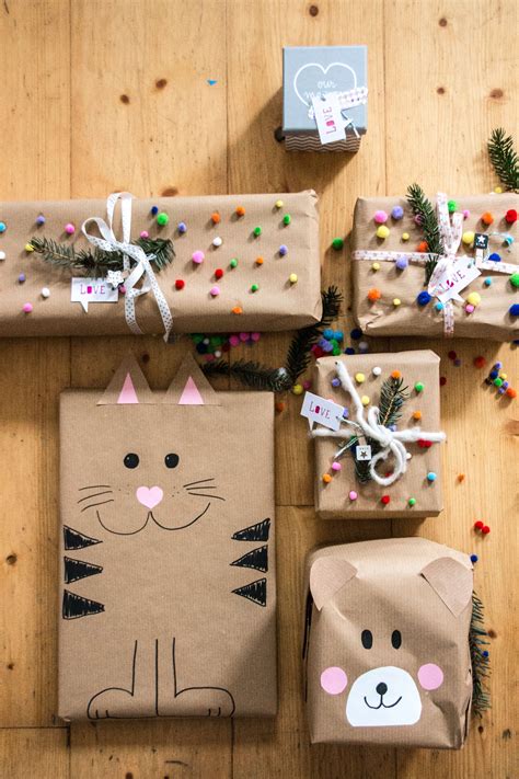 weihnachtsgeschenke verpacken fuer kinder frau zuckerstein