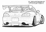 Honda Coloring Pages S2000 Car S2k Voltex Drawing Civic Cars Race Kids July Colouring Aero Hype Sketch Final Kit Part sketch template