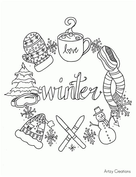 printable january coloring pages  adults