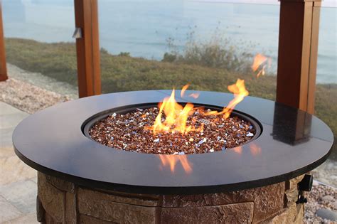 Discount Fire Pit Glass Exotic Glass 25 Lbs Black Gas Fire Pit Fire