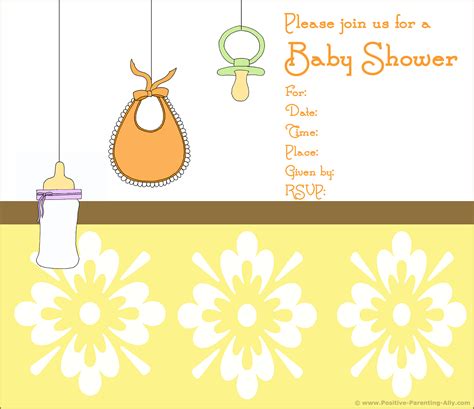 printable baby shower invitations templates  tutorial pics
