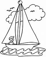 Coloring Pages Sailing Ships Popular Printable Sailboat sketch template