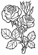 Roses Coloring Pages Print sketch template