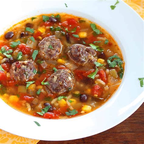 albondigas soup mexican meatball soup  daring gourmet