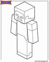 Minecraft Coloring Pages Steve Printable Colouring Color Popularmmos Print Clipart Template Library Popular sketch template
